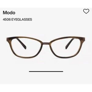 Modo 4506 Eyeglasses Frame Titanium Cat Eye Full Rim Bark 50 17 138 mm